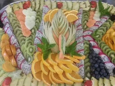 Obst und Frucht-Platte